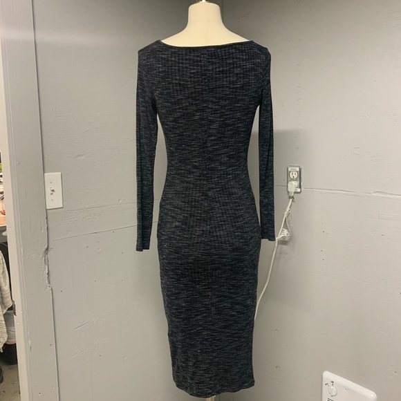 Bershka Long Sleeve Ribbed Dress Medium - Picture 4 of 7